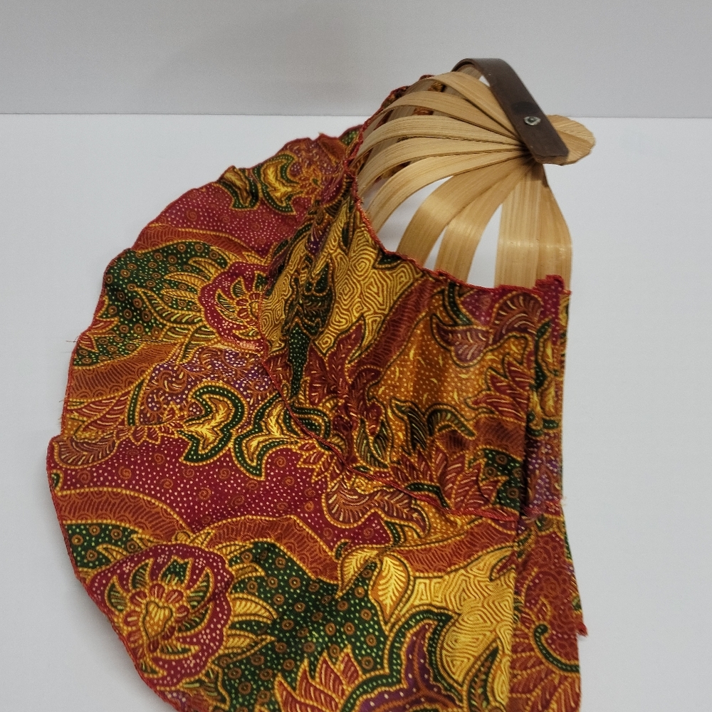 Vintage Unisex Portable Bamboo Fan to Sun Hat - Made in Korea - Picture 4 of 5